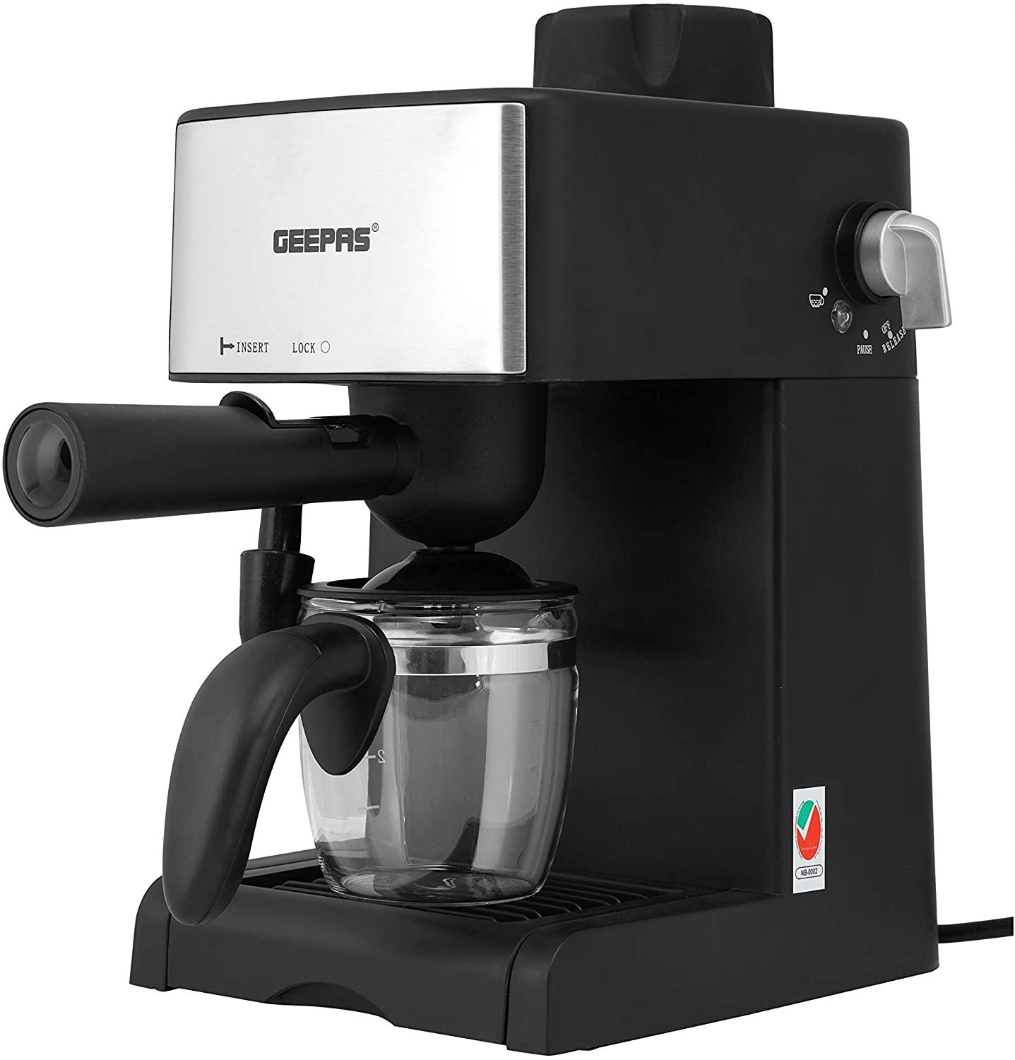 Geepas Powder Espresso Machine Black