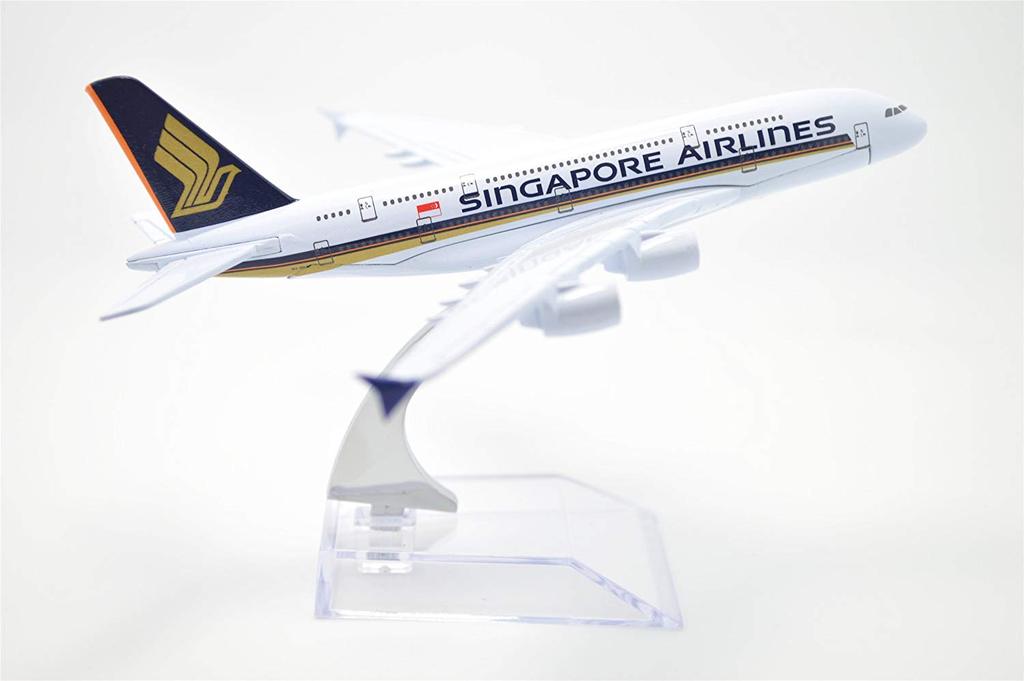 1:400 16cm Air Bus A380 Singapore Airlines Metal Airplane Model Plane Toy