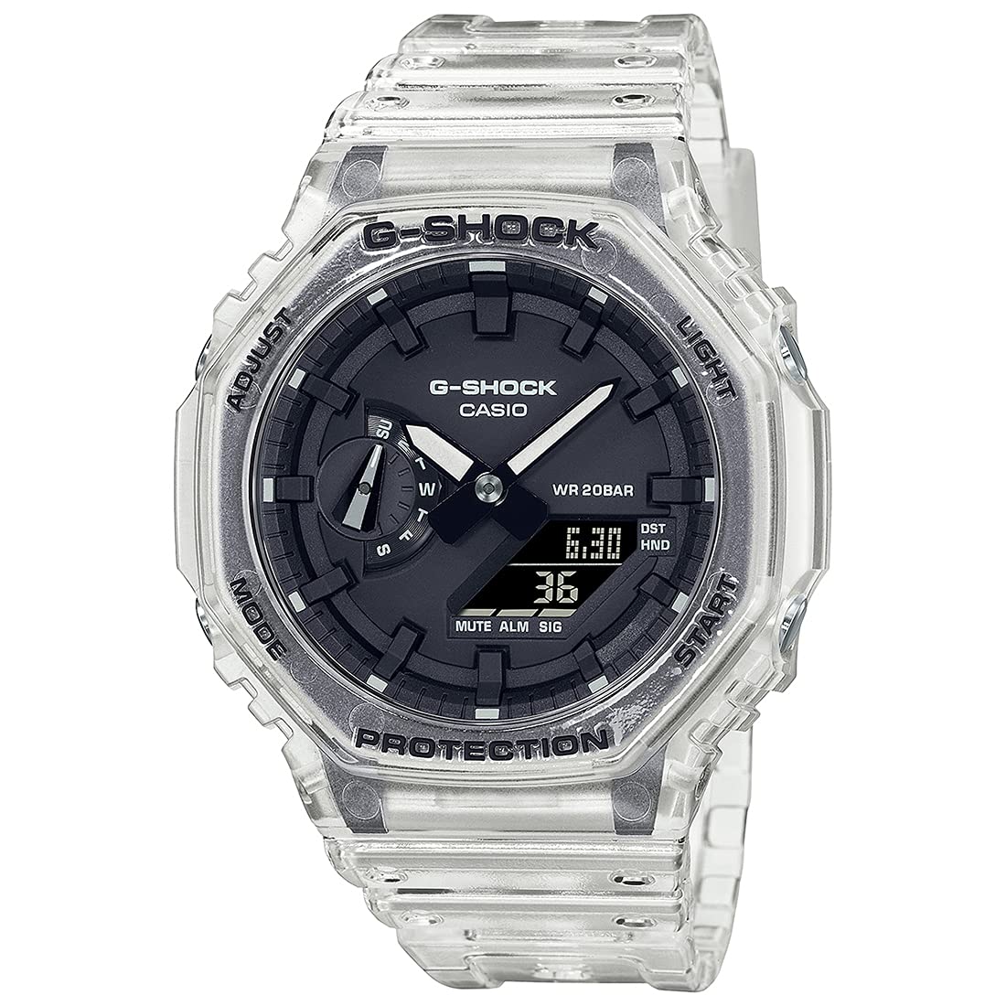 Casio G Shock Black Dial Men's Watch GA-2100SKE-7ADR  | Resin | Water-Resistant | Minimal | Quartz Movement | Lifestyle| Business | Scratch-resistant | Fashionable | Halabh.com