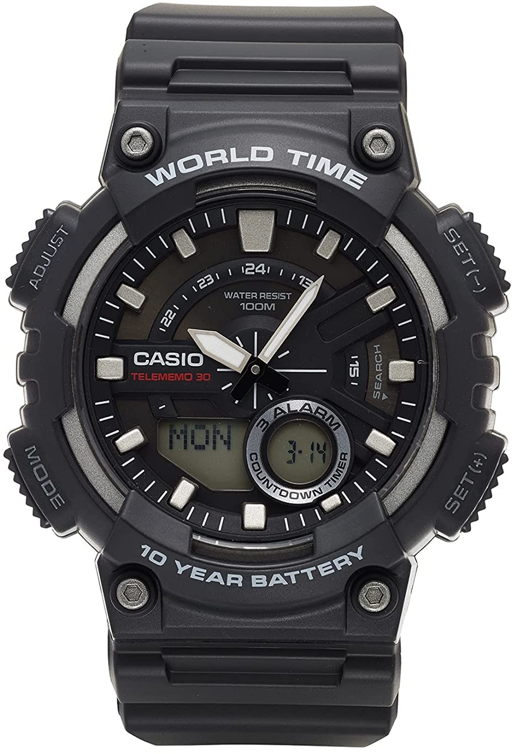 Casio Men's Sports Watch AEQ-110W-1AVDF | Resin | Water-Resistant | Minimal | Quartz Movement | Lifestyle| Business | Scratch-resistant | Fashionable | Halabh.com