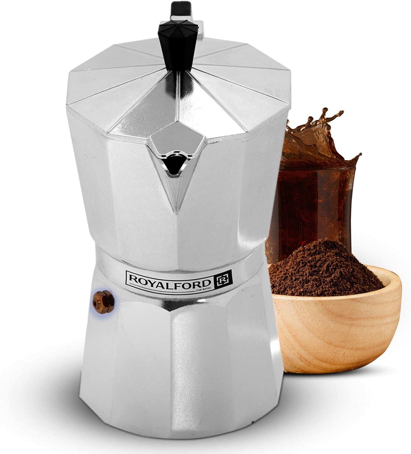 Coffee Machine Rico Espresso Maker Puerto Rican Artist Moka Pot - 6 Cup Stovetop With ...