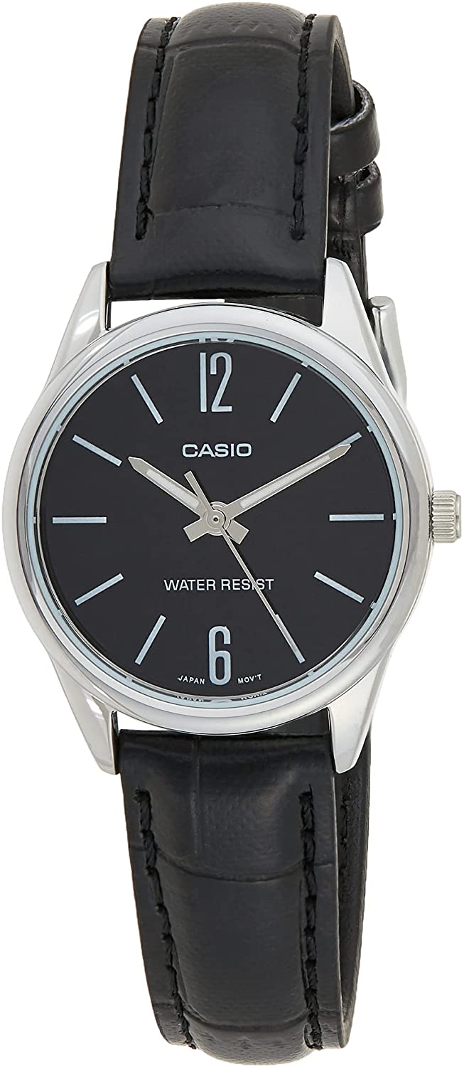 Casio Women’s Analog Watch LTP-V005L-1BUDF | Leather Band | Water-Resistant | Quartz Movement | Classic Style | Fashionable | Durable | Affordable | Halabh.com