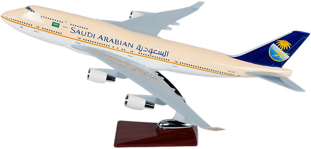 47CM Boeing B747-400 Saudi Arabian Airlines Resin Airplane Model Plane Toy