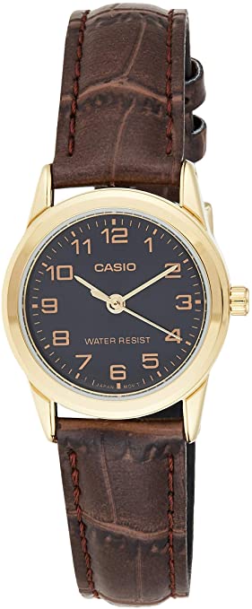 Casio Japanese Women's Watch LTP-V001GL-1BUD | Stainless Steel Mesh Strap | Water-Resistant | Minimal | Quartz Movement | Lifestyle| Business | Scratch-resistant | Fashionable | Halabh.com