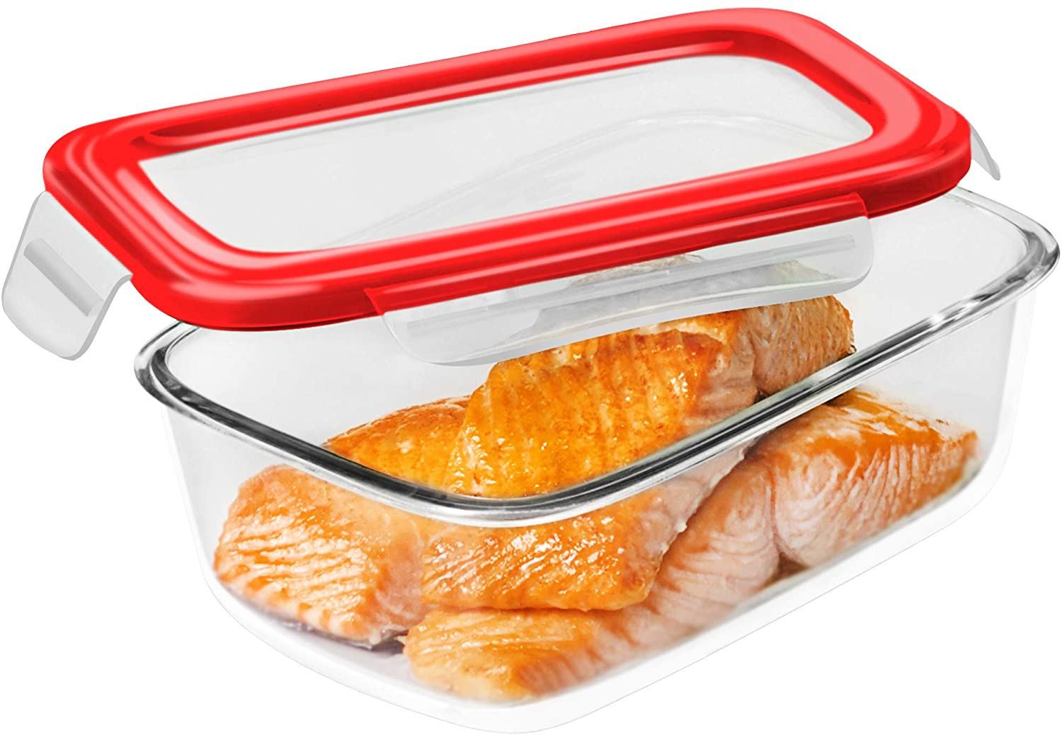 Delcasa BRS Rectangular Glass Air Tight Container | Capacity 1.5L | Kitchen Accessories in Bahrain | Halabh