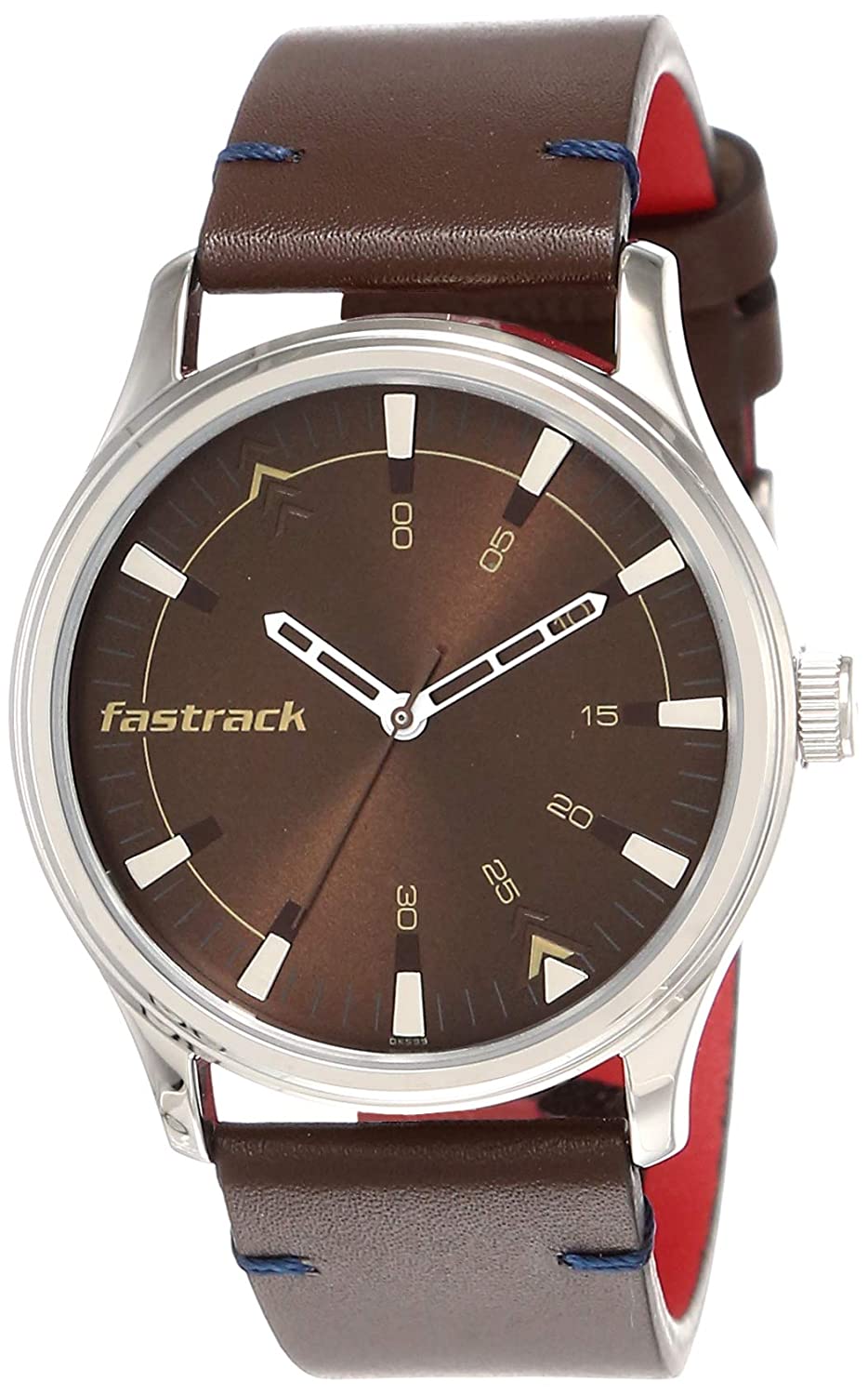 Fastrack Valentine Special Men Watch 3236SL03 | Leather Band | Water-Resistant | Quartz Movement | Classic Style | Fashionable | Durable | Affordable | Halabh.com