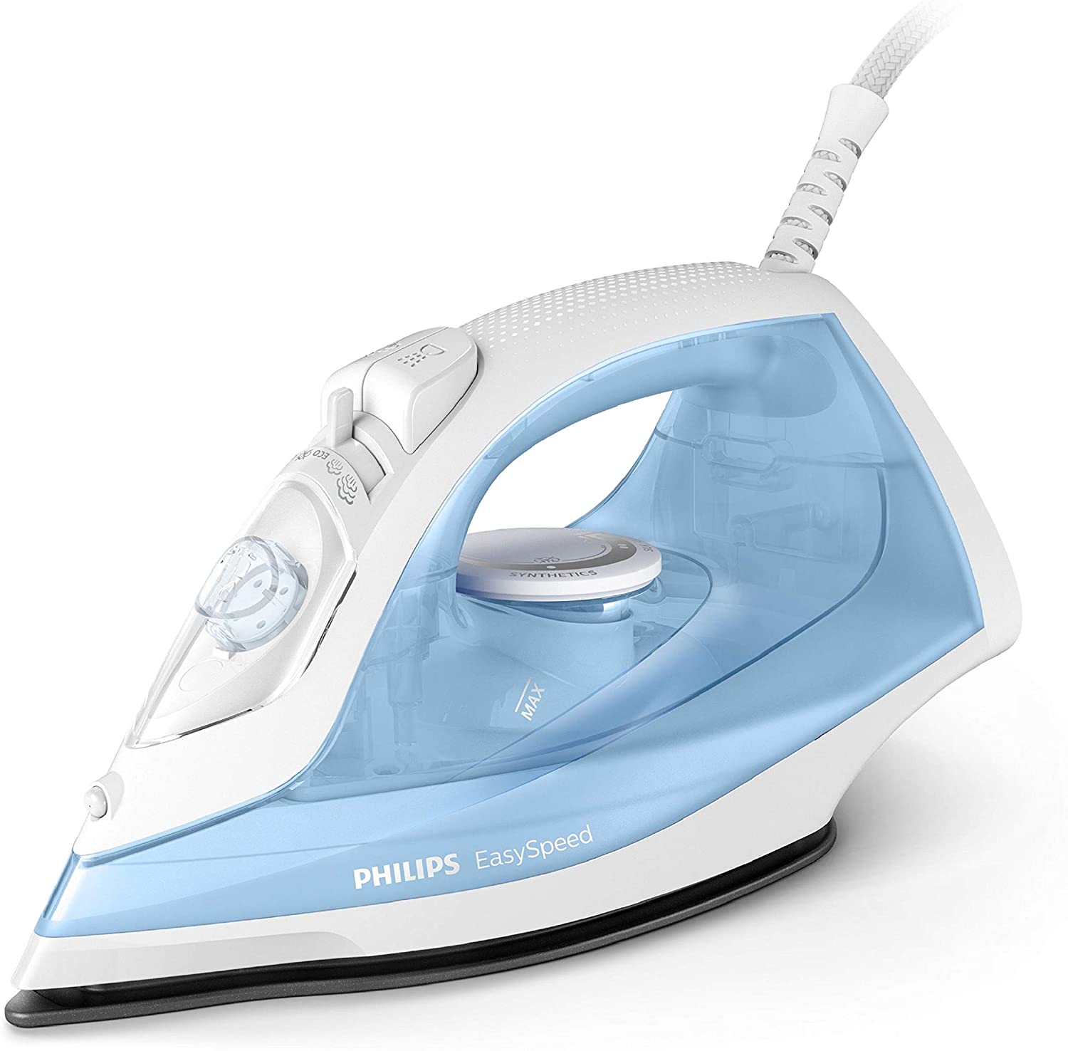 Philips Easy Speed Steam Iron Light Blue - GC1738 | reliable performance | lightweight | variable steam settings | safety features | stylish | even heat distribution | Halabh.com