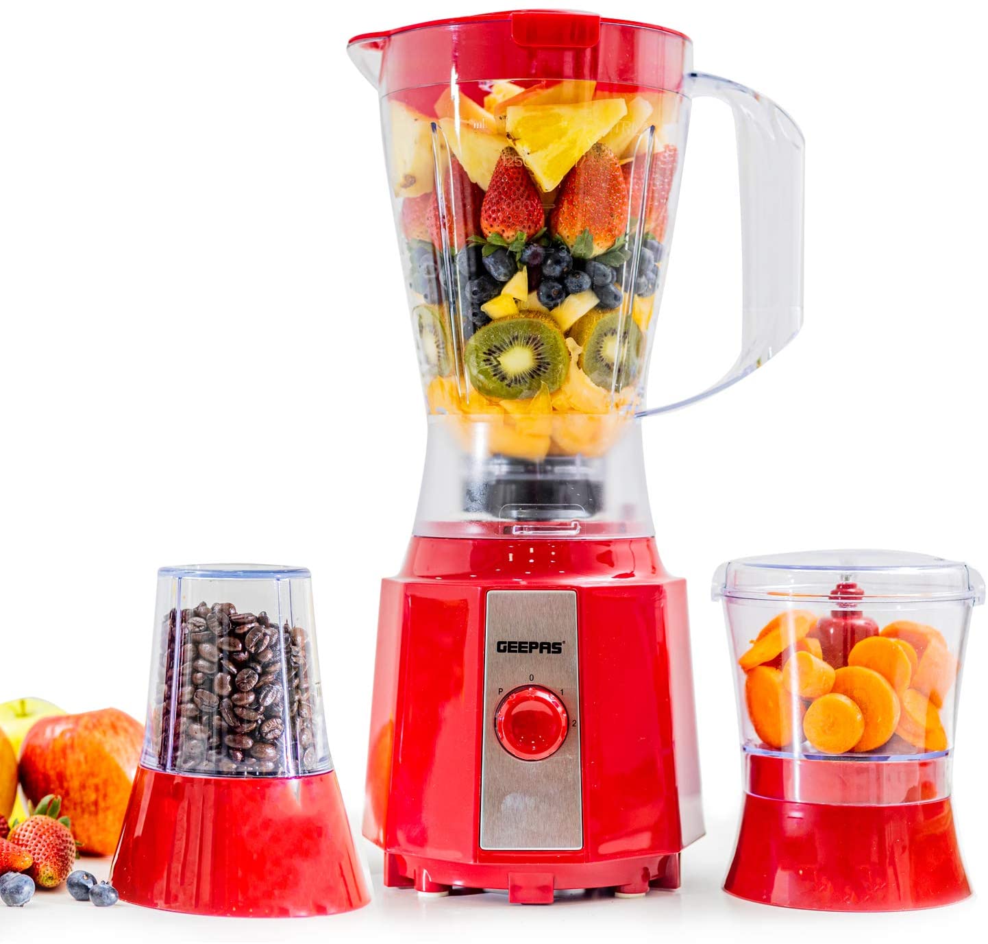 Geepas 3 In 1 Blender 400W 1.5L Multi Color Mixed Material | Kitchen Appliances | Halabh.com