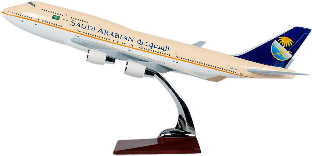 47CM Boeing B747-400 Saudi Arabian Airlines Resin Airplane Model Plane Toy