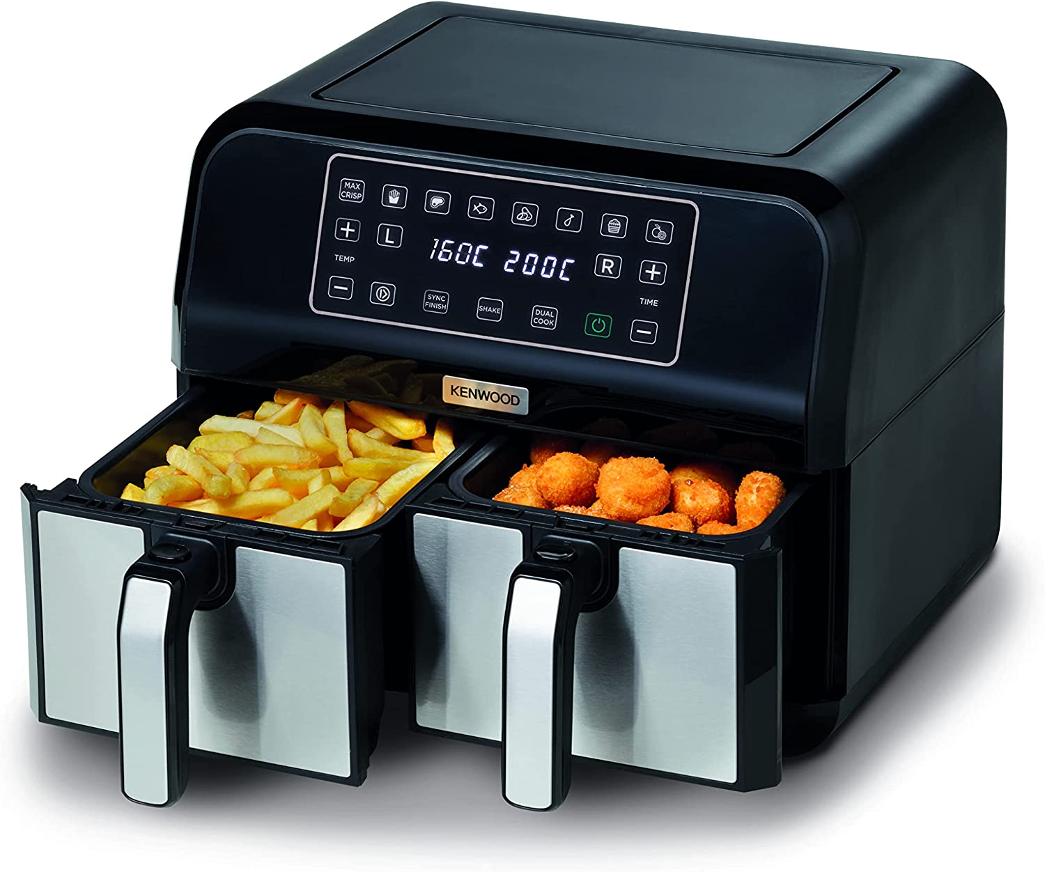 Kenwood Dual Air Fryer | Capacity 4L | Power 1700W | Color Black | Best Kitchen Appliances in Bahrain | Halabh