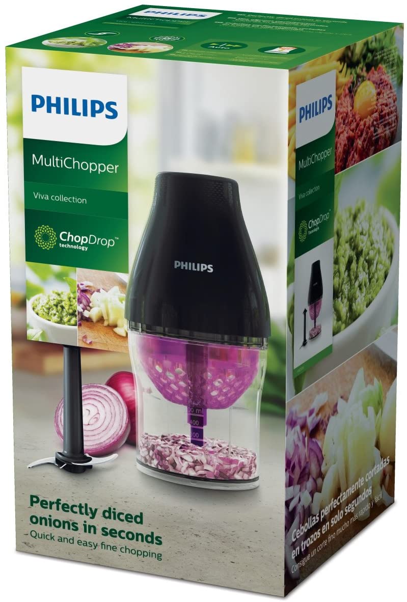 Philips MultiChopper with Chop Drop Technology, Black, HR2505
