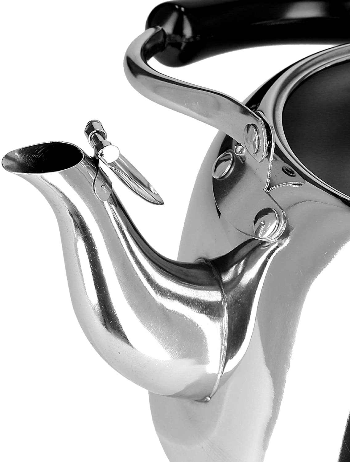 Royalford 1L Stainless Steel Whistling Kettle Silver