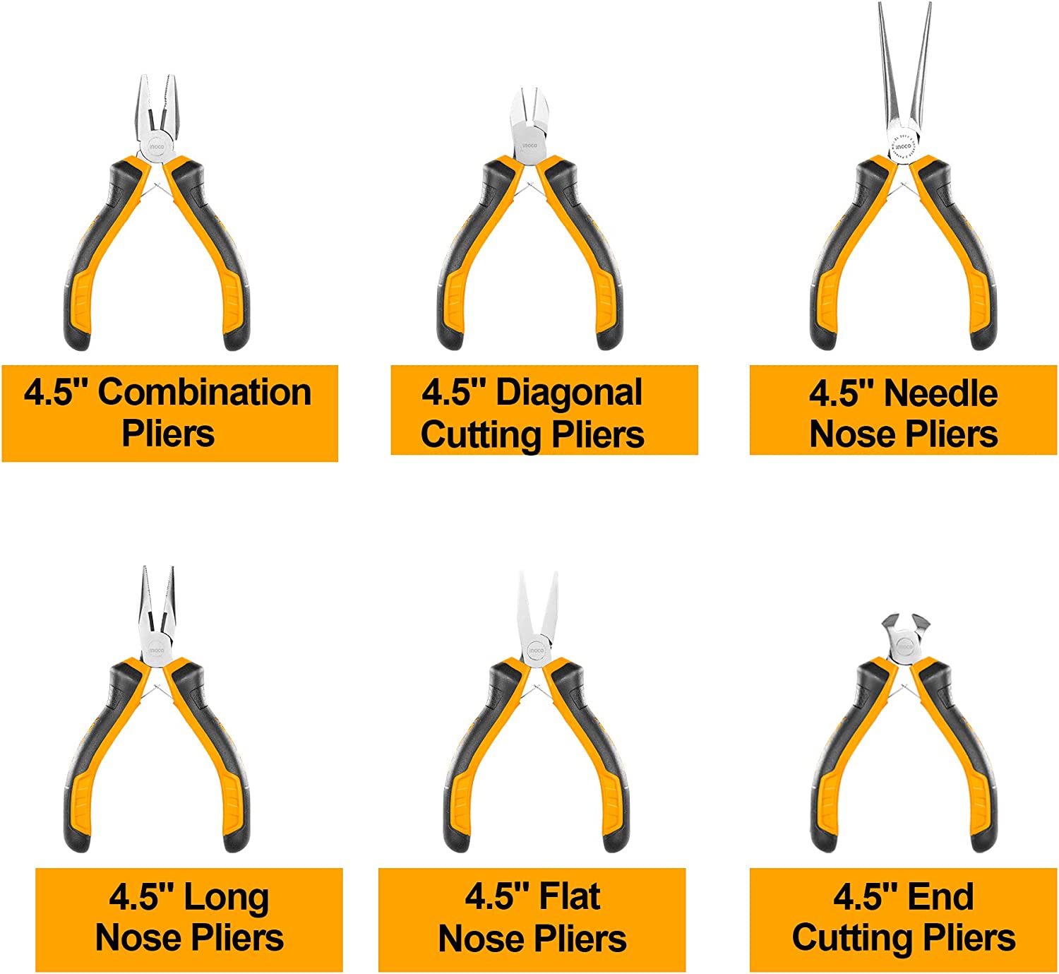 Ingco 6 Piece Mini Pliers Set HMPS06115