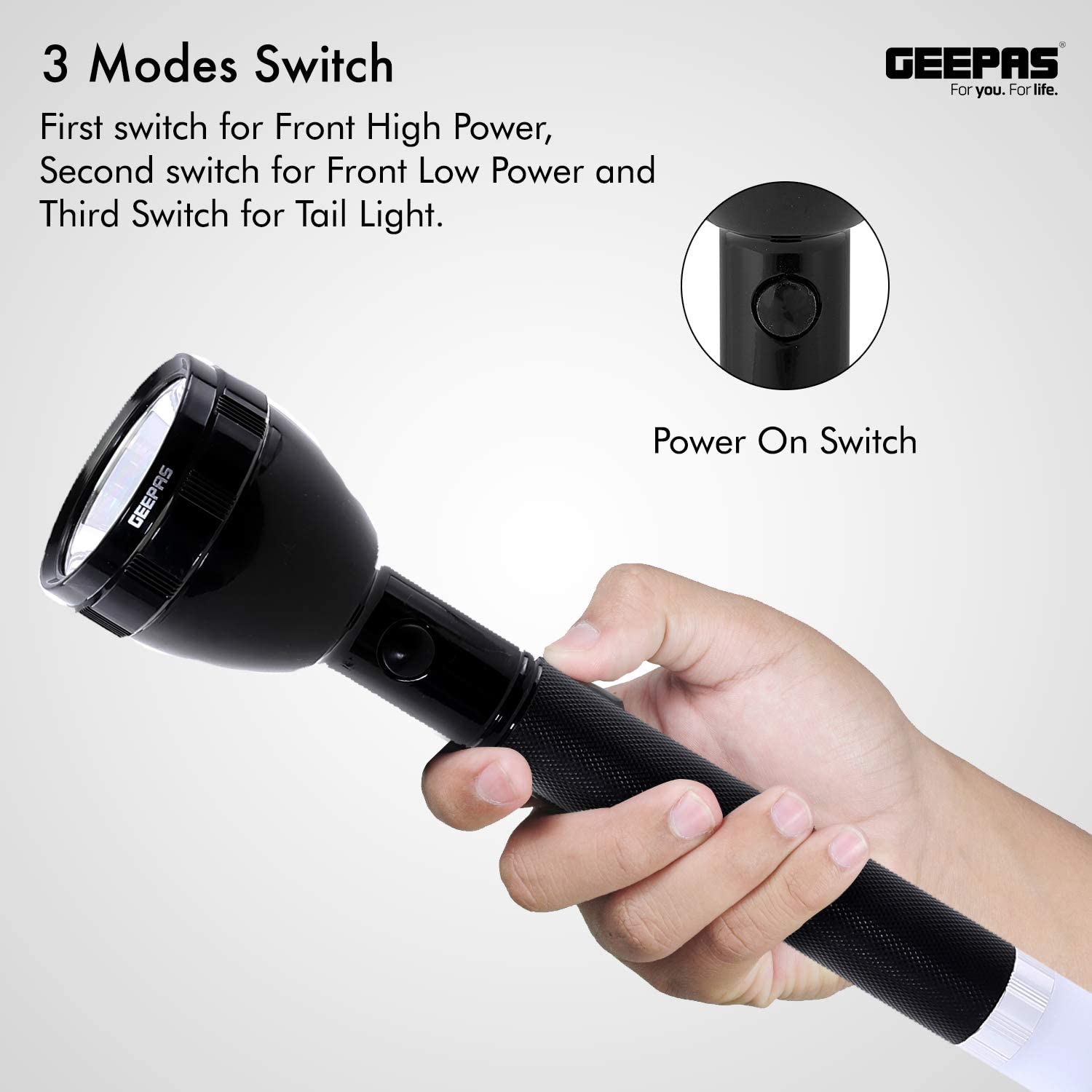 Geepas Rechargeable LED Flashlight