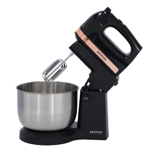 Krypton Stand Mixer 5 Speed Control And Two Steel Bowl Black