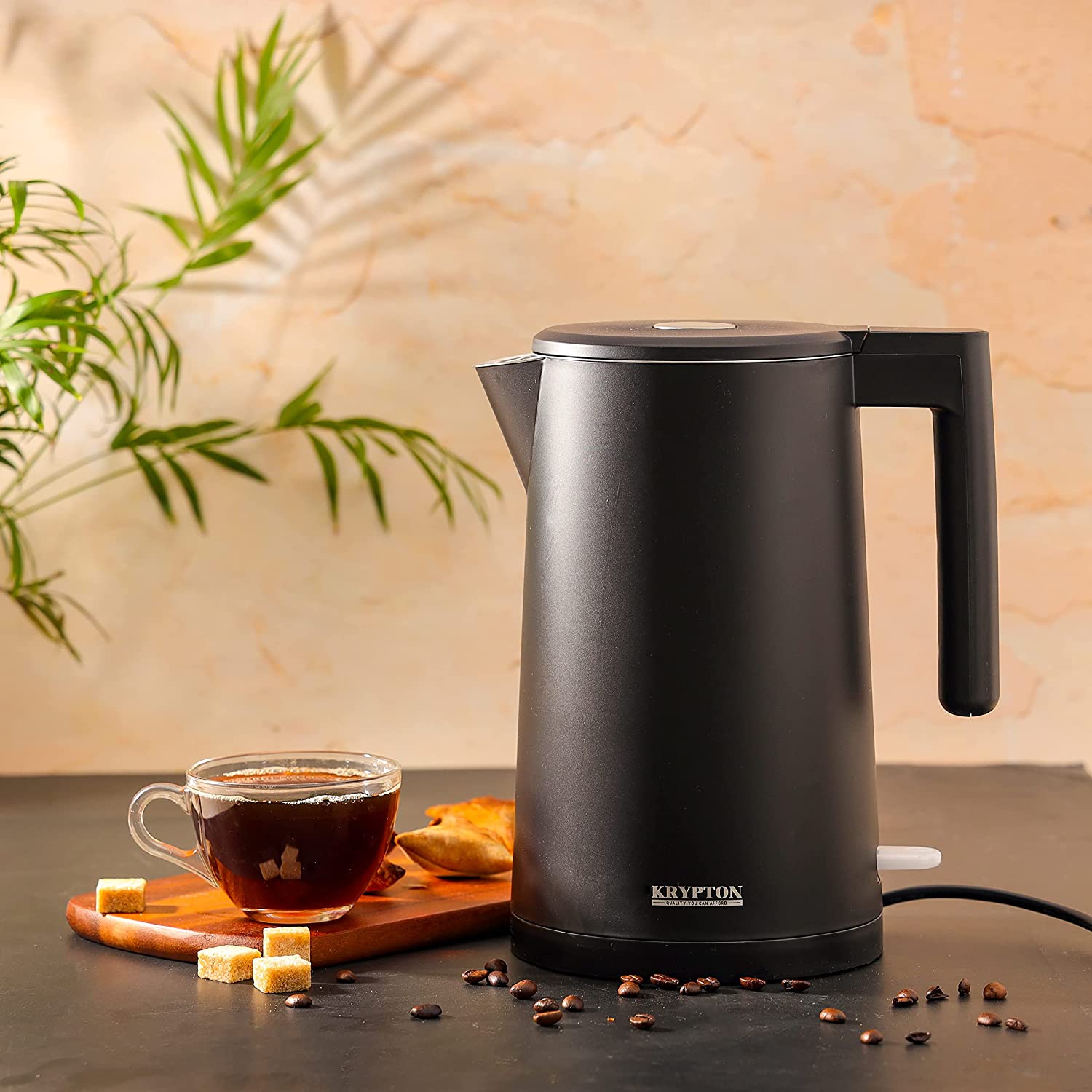 Krypton Double Wall Electric Kettle 1.7litre  Capacity Black
