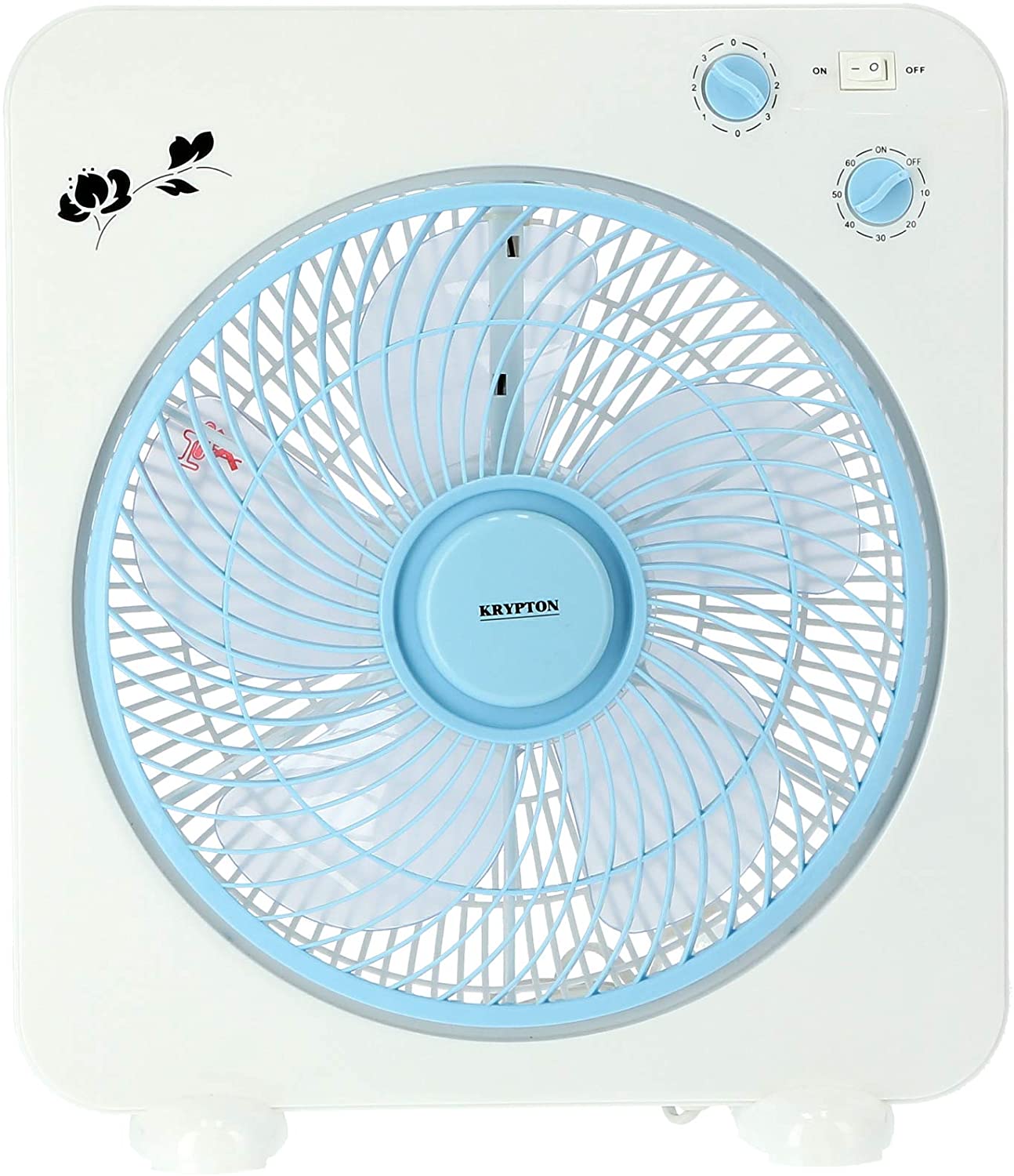 Krypton Box Fan 12 Inch Blue & White | Home Appliances | Halabh.com