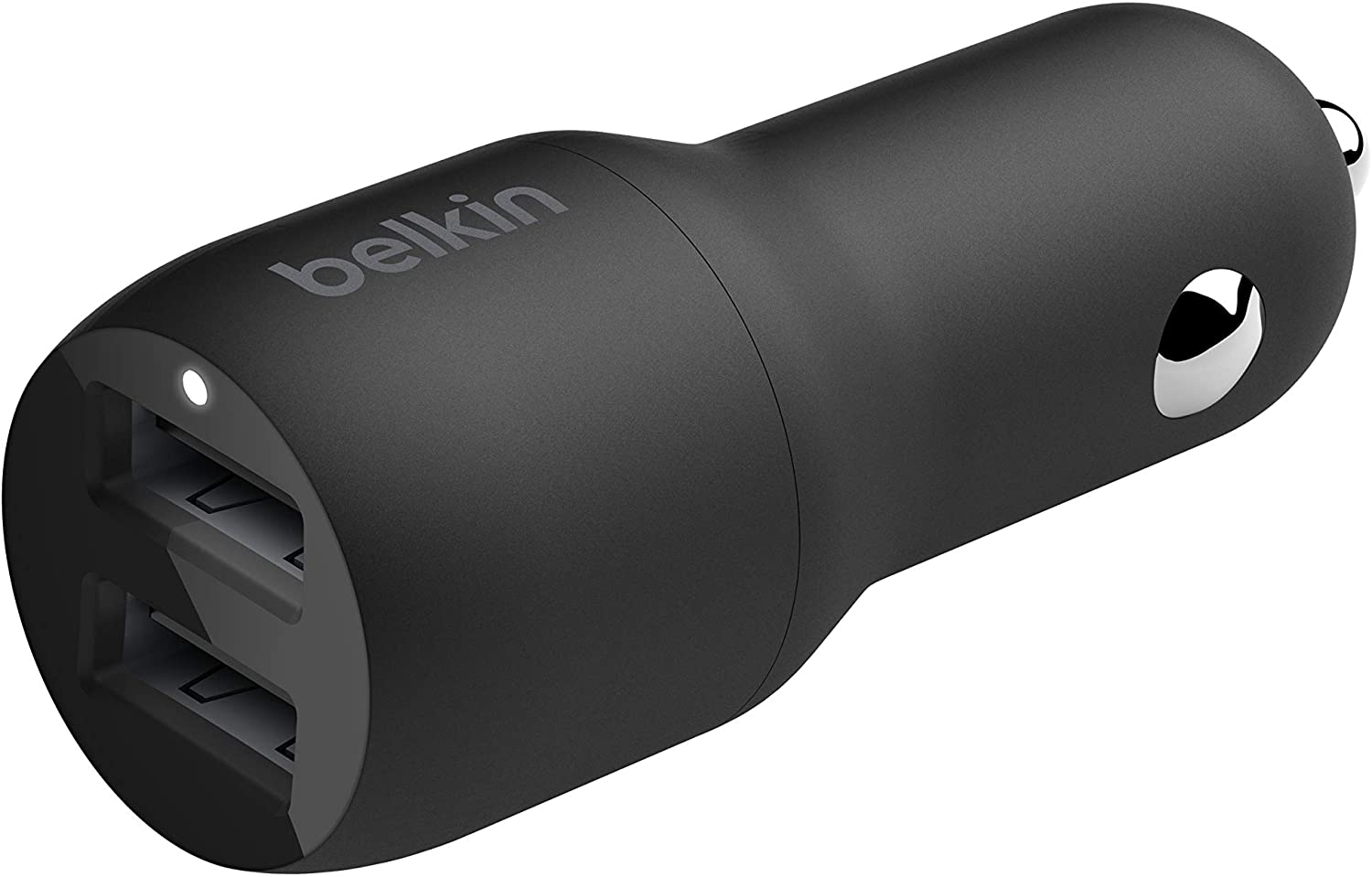 Belkin Car Charger Dual Port 4.8Amp 2X12W With 1M Ltg Cable Black