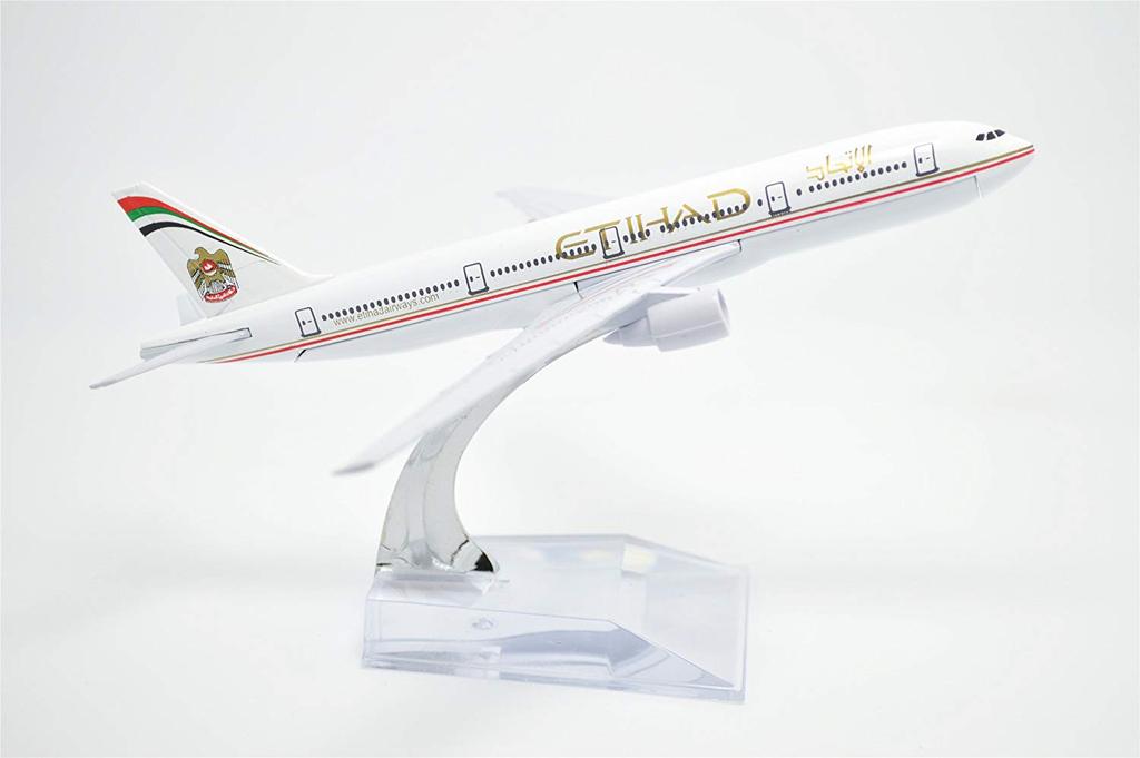 1:400 16cm Boeing B777 Etihad Airlines Metal Airplane Model Plane Toy