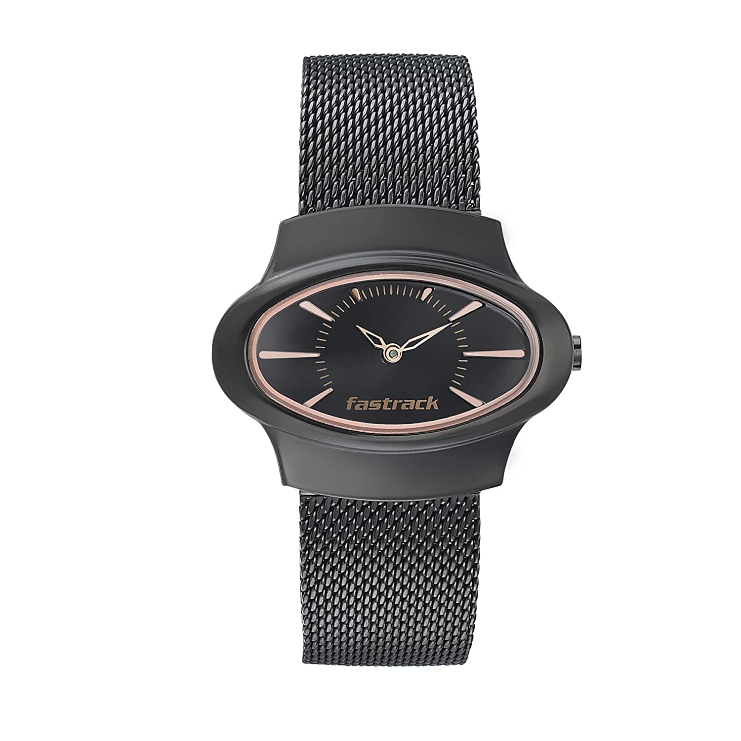 Fastrack Autumn Winter 19 Women's Watch 6004NM01 | Stainless Steel | Mesh Strap | Water-Resistant | Minimal | Quartz Movement | Lifestyle | Business | Scratch-resistant | Fashionable | Halabh.com