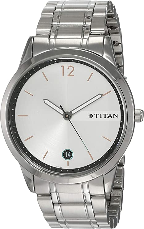 Titan Stainless Steel Band Round Analog Watch For Men