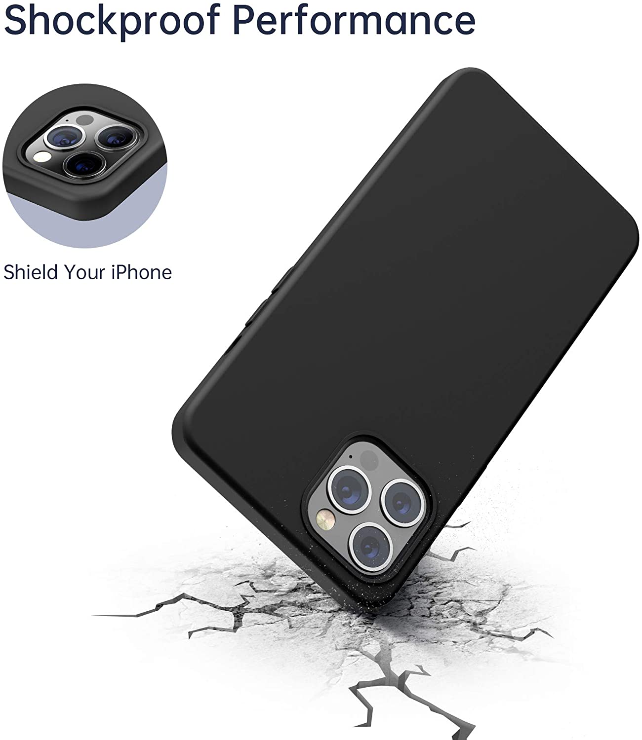 Choetech Silicon Magnetic Phone Case For iPhone 12 & 12 Pro Black