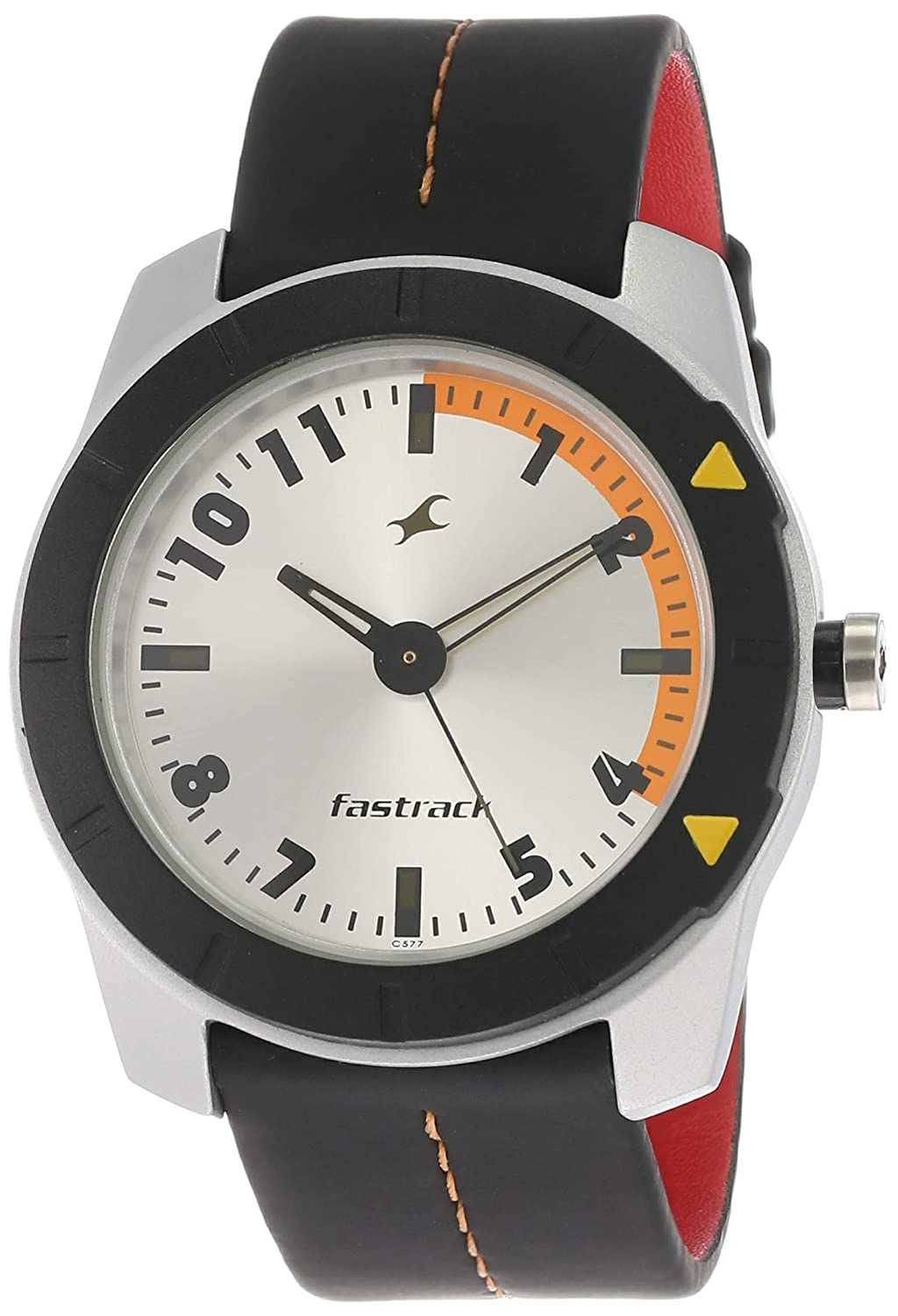 Fastrack Analog Dial Men's Watch 3015AL01 | Leather Band | Water-Resistant | Quartz Movement | Classic Style | Fashionable | Durable | Affordable | Halabh.com