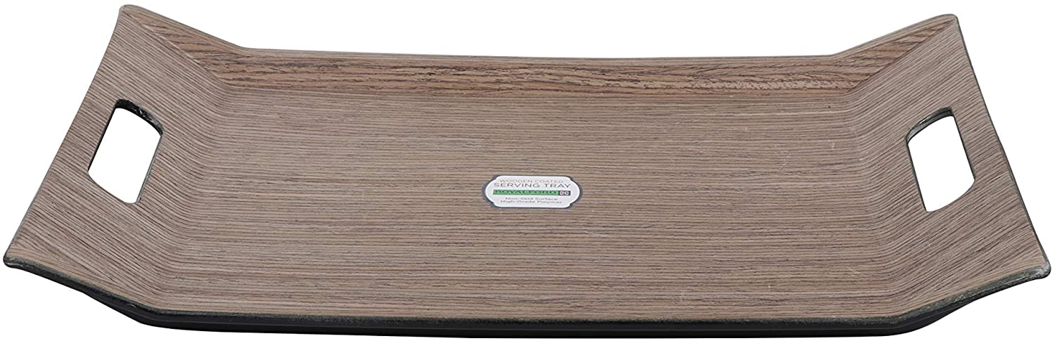 Royalford Wooden Finish Serving Tray 37x28 CM Brown