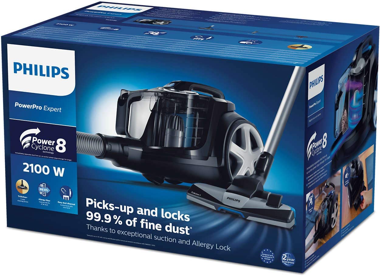 Philips Power Pro Expert Bagless Vacuum Cleaner - FC9732 | powerful suction | large capacity | versatile cleaning tools | easy maintenance | Halabh.com