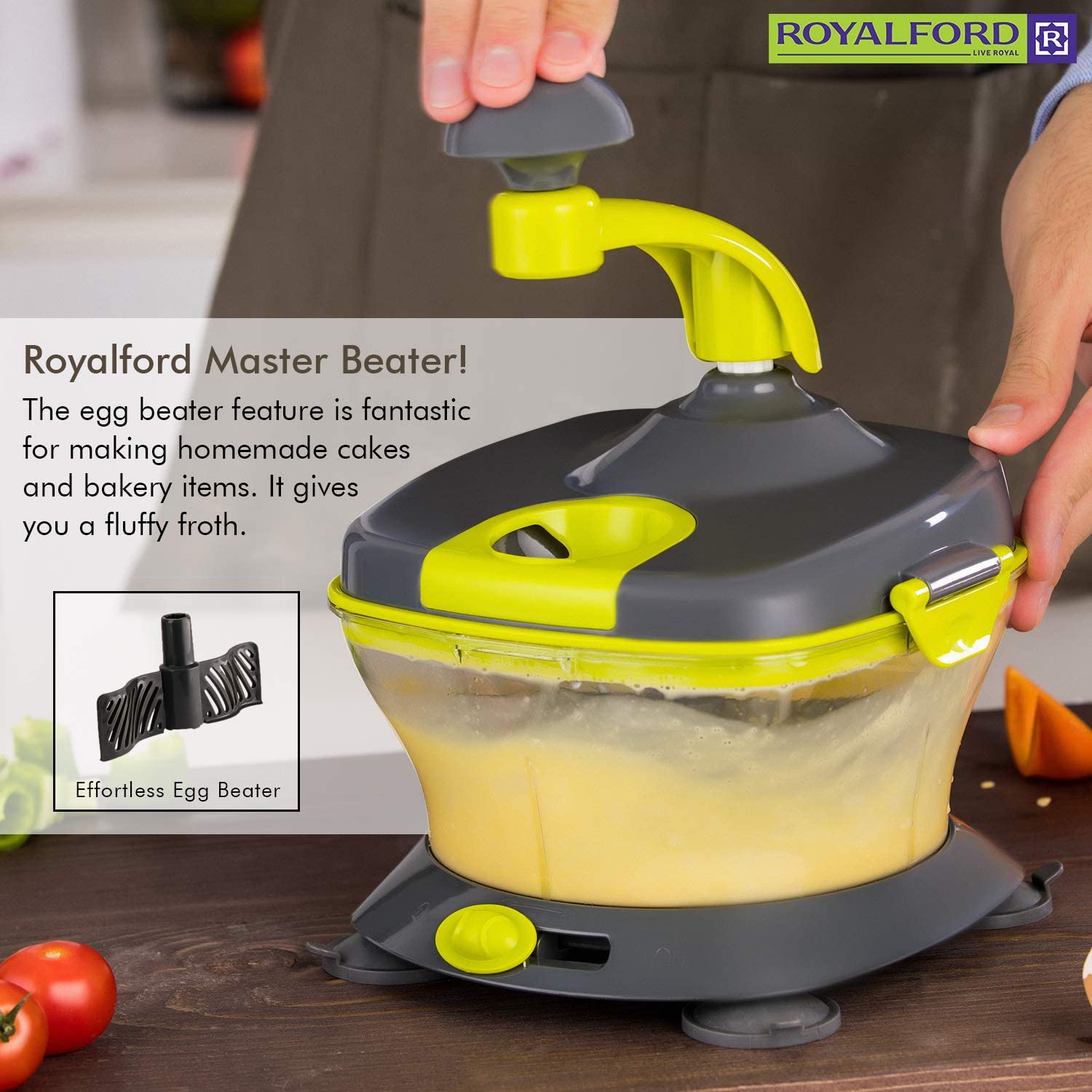 Royalford RFU9042 BPA Free Multi Hand Manual Food Chopper