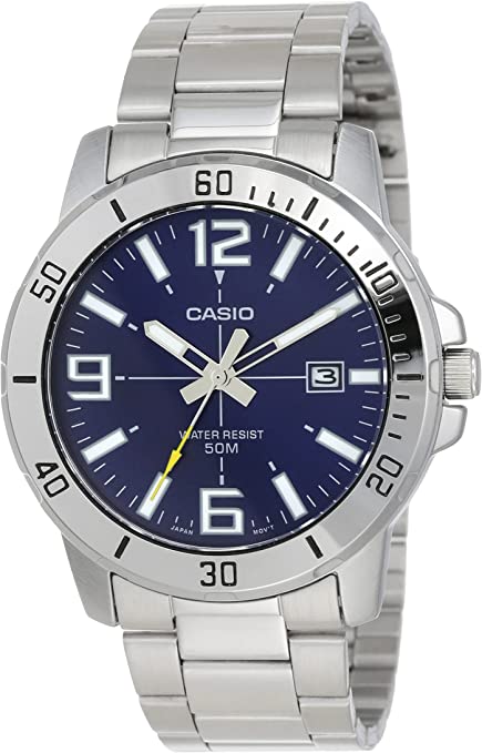 Casio Enticer Men's Watch - MTP-VD01D-2BV | Stainless Steel | Water-Resistant | Quartz Movement | Sleek Men's | Fashionable | Durable | Affordable | Halabh