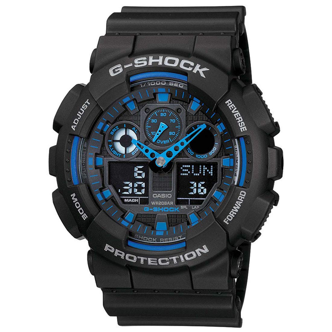 Casio Analog & Digital Blue Dial Men's Watch GA-100-1A2DR