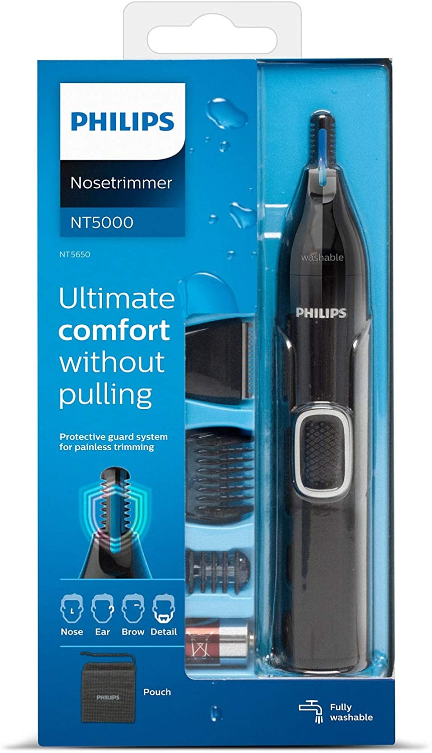 Philips NT5650/16 Nose Trimmer Series 5000 Nose, Ear, Eyebrow & Detail Trimmer, Pack of 6