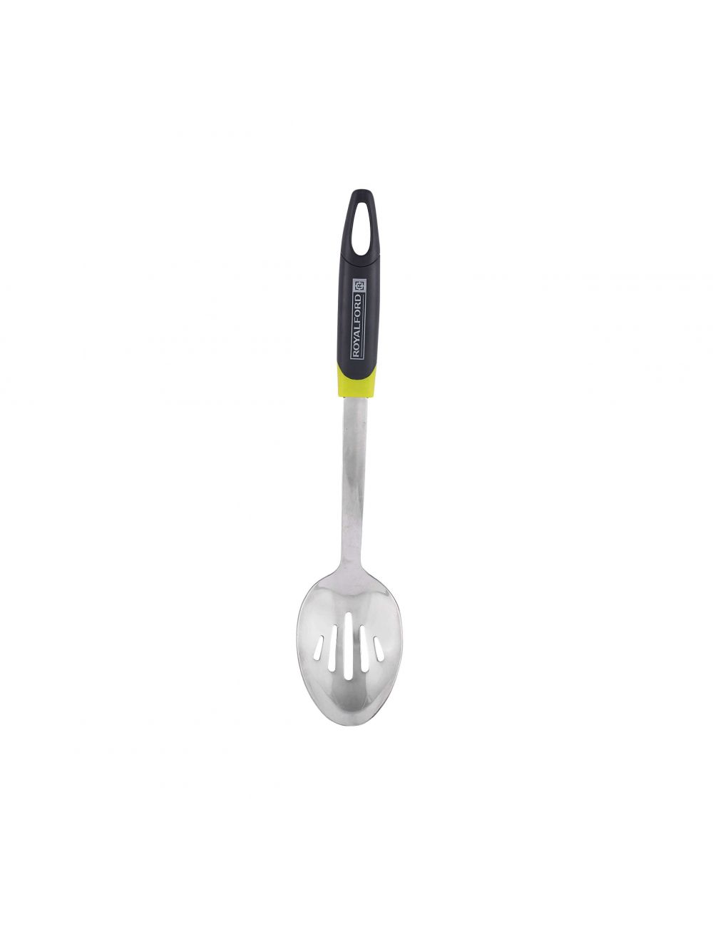 Royalford Stainless Steel Slotted Spoon Black