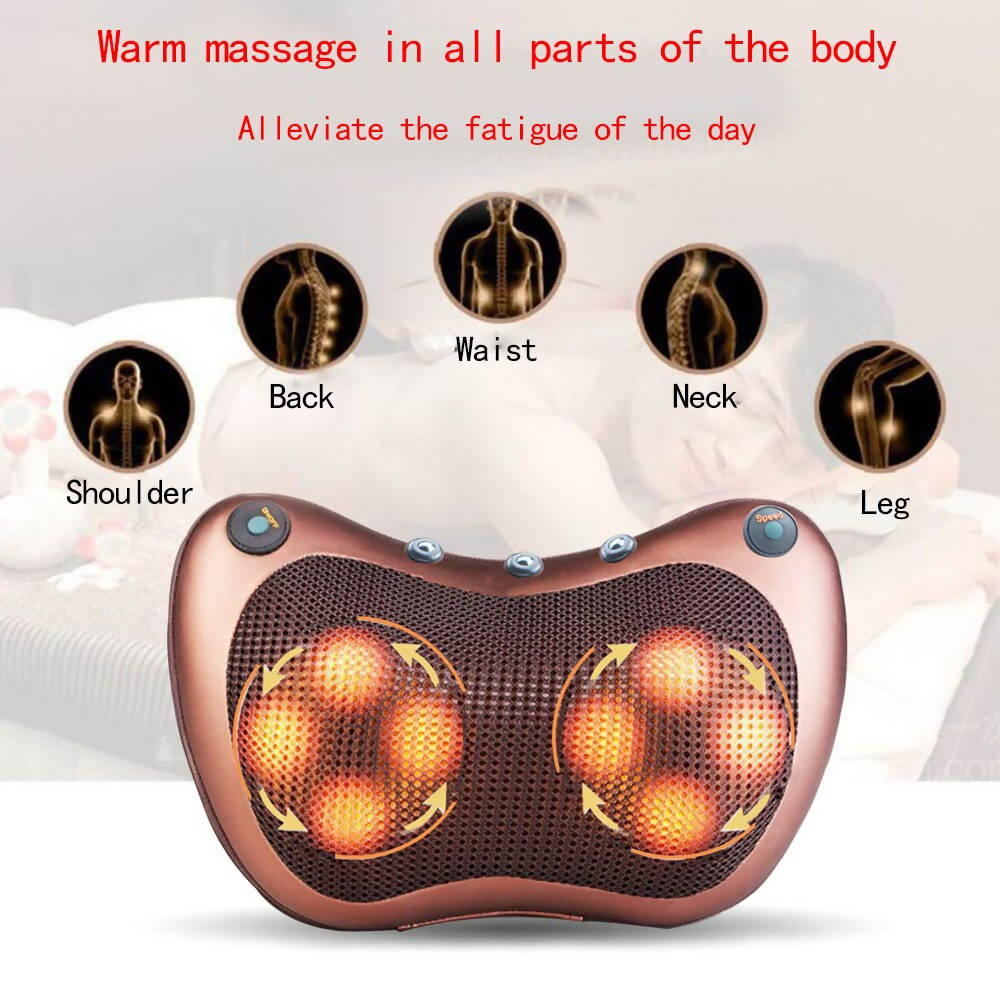 Tahath Shiatsu Neck Pillow Massager Relaxation Therapy with Heater for Home