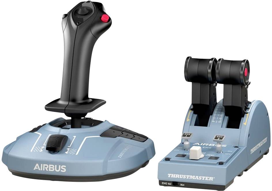 Thrustmaster TCA Officer Pack Airbus Edition Joystick USB PC Blue Black incl Fader