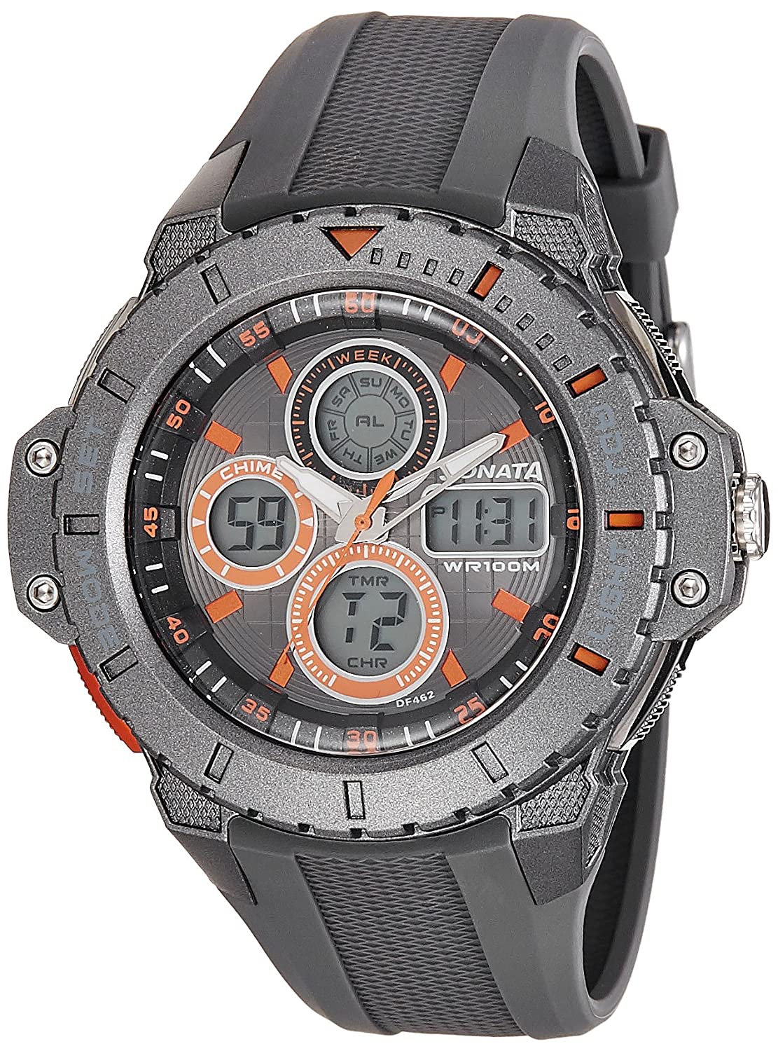 Sonata Analog Digital Dial Men's Watch 77044PP04 | Resin | Water-Resistant | Minimal | Quartz Movement | Lifestyle| Business | Scratch-resistant | Fashionable | Halabh.com