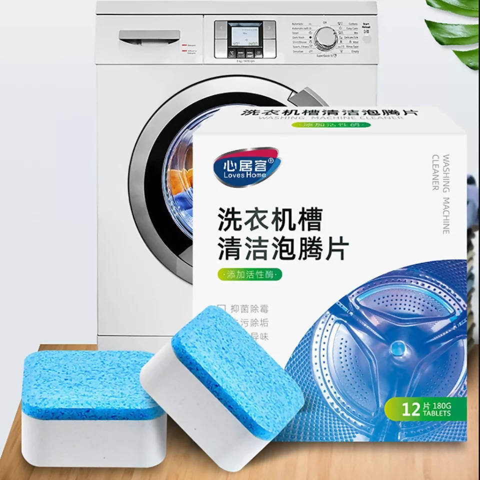 12Pcs Washer Deep Cleaning Effervescent Tablet