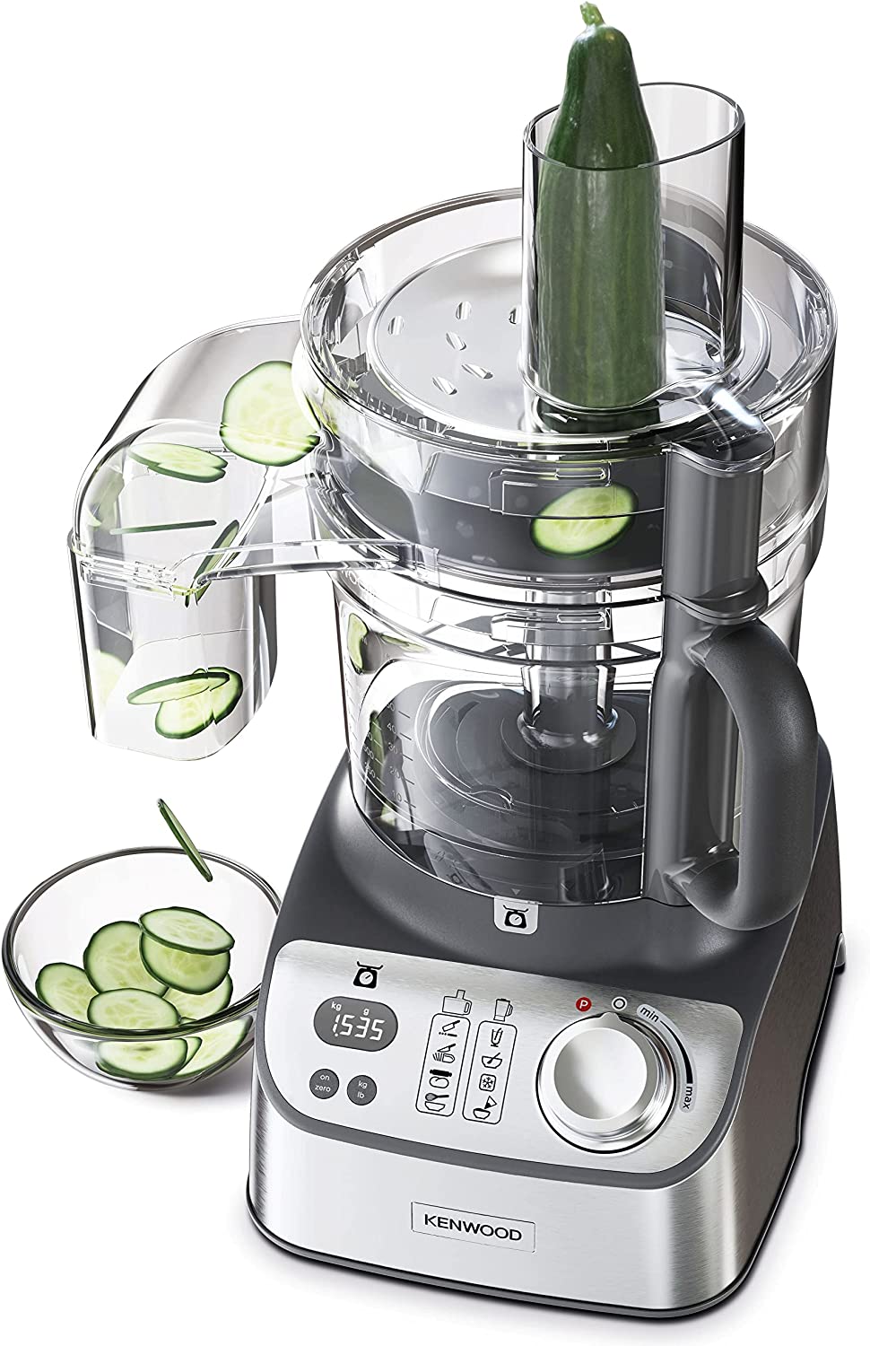 Kenwood Food Processor 1000W with Glass Blender Silver