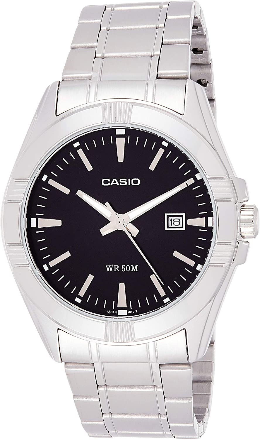 Casio Classic Silver Watch MTP-1308D-1AVDF | Stainless Steel | Mesh Strap | Water-Resistant | Minimal | Quartz Movement | Lifestyle | Business | Scratch-resistant | Fashionable | Halabh.com