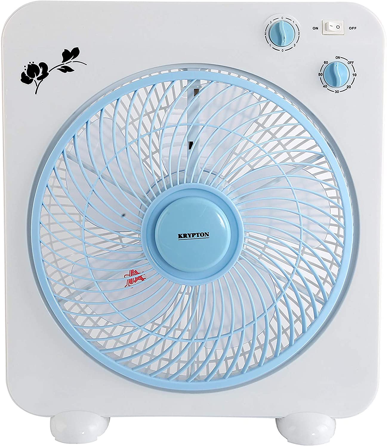 Krypton Box Fan 12 Inch Blue & White | Home Appliances | Halabh.com