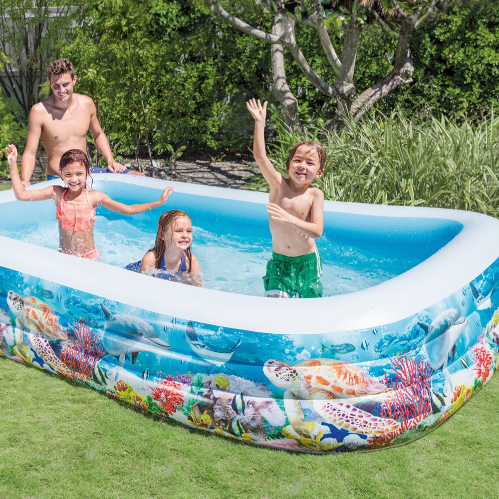 Intex Inflatable Pool, 305 x 183 x 56 cm, 999 L, Tropical design (58485np)
