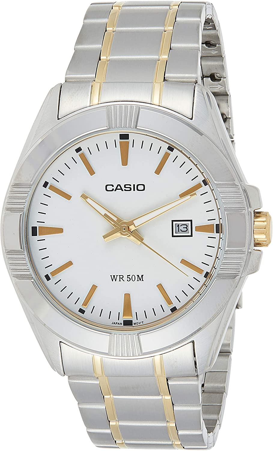Casio Two Tone Bracelet Date Men's Watch