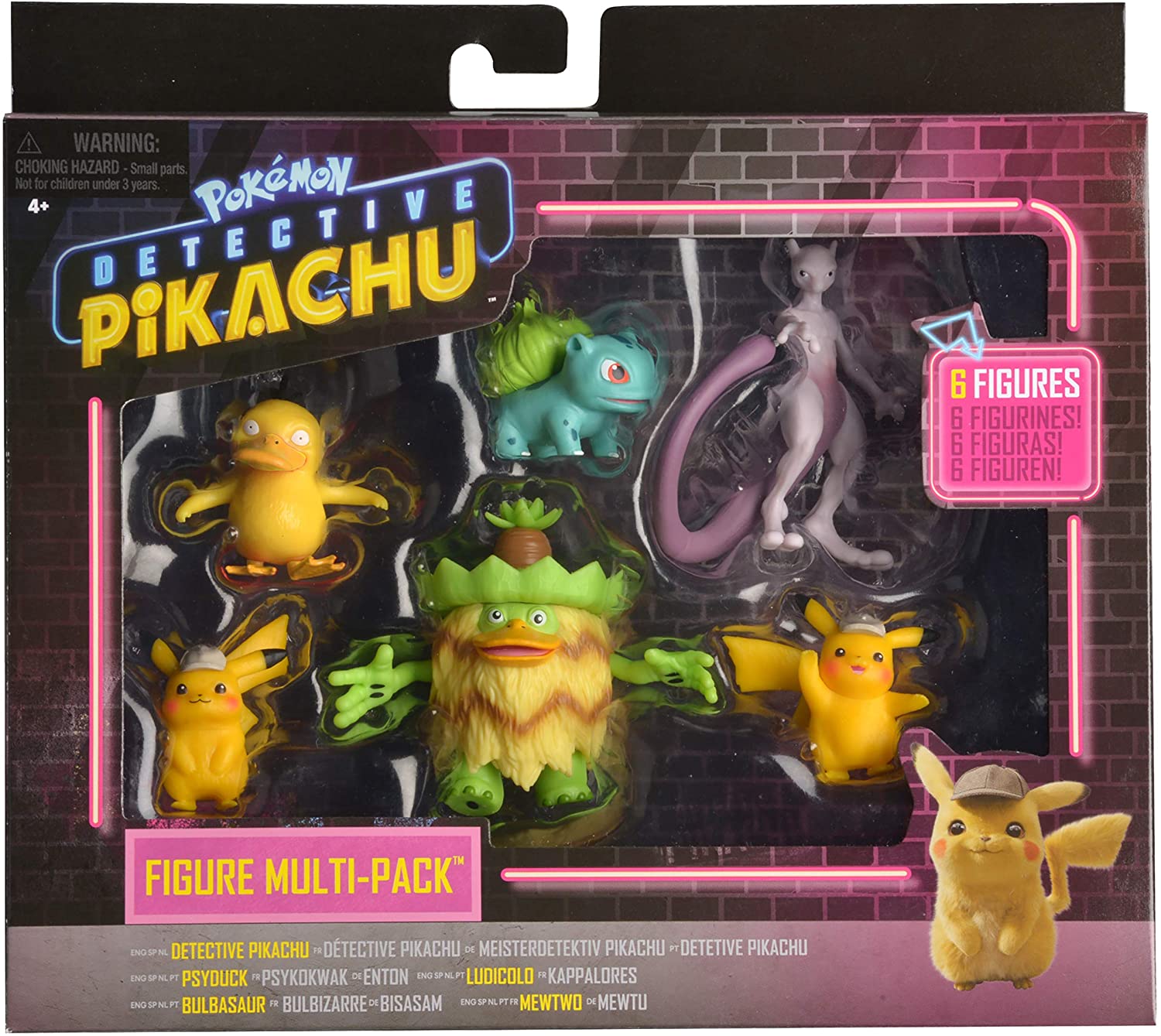 Pokémon Detective Pikachu Battle Figure 6pc Multi pack