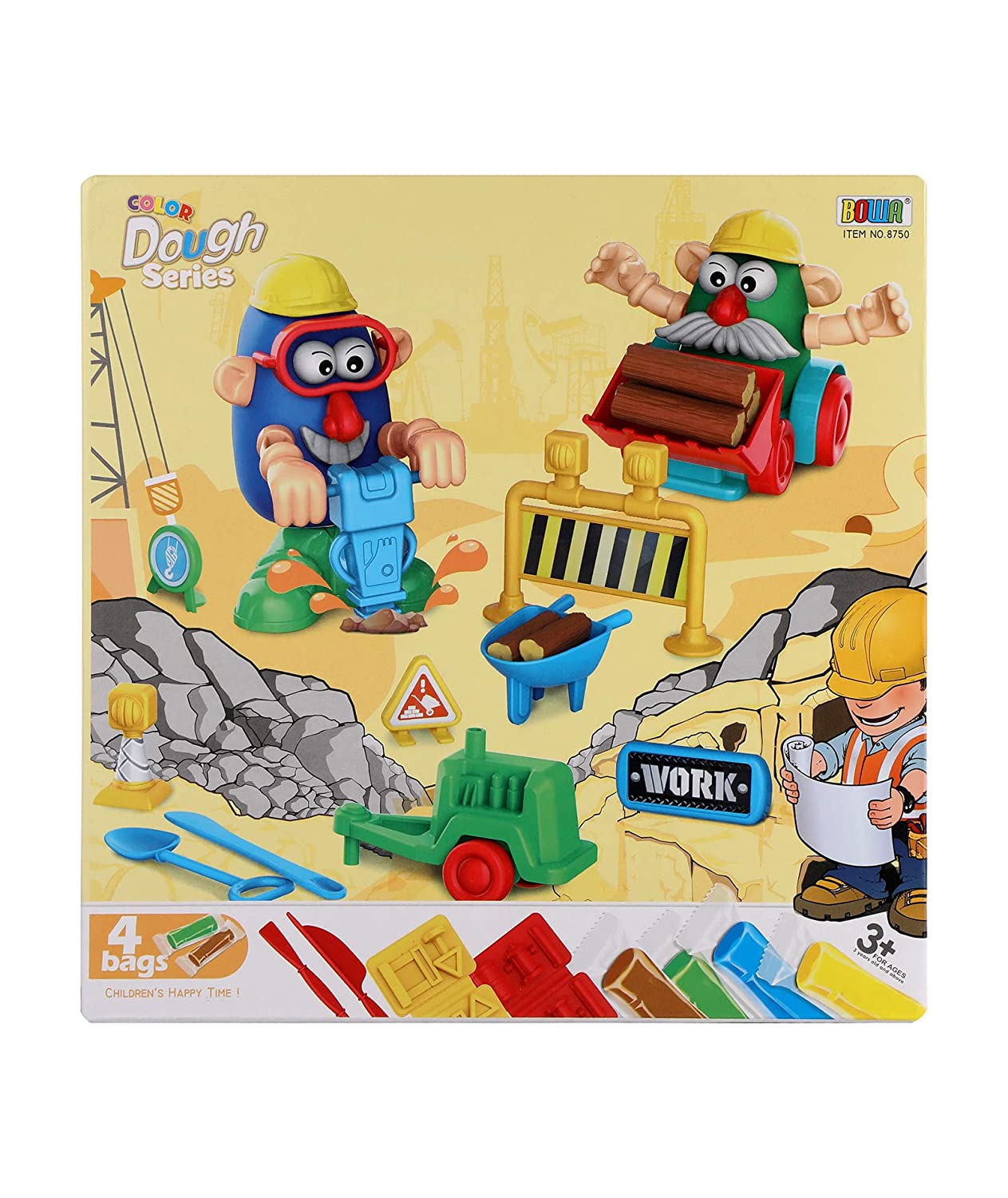 Construction Playset Toys with Dough (Clay) and Mold Kids Set