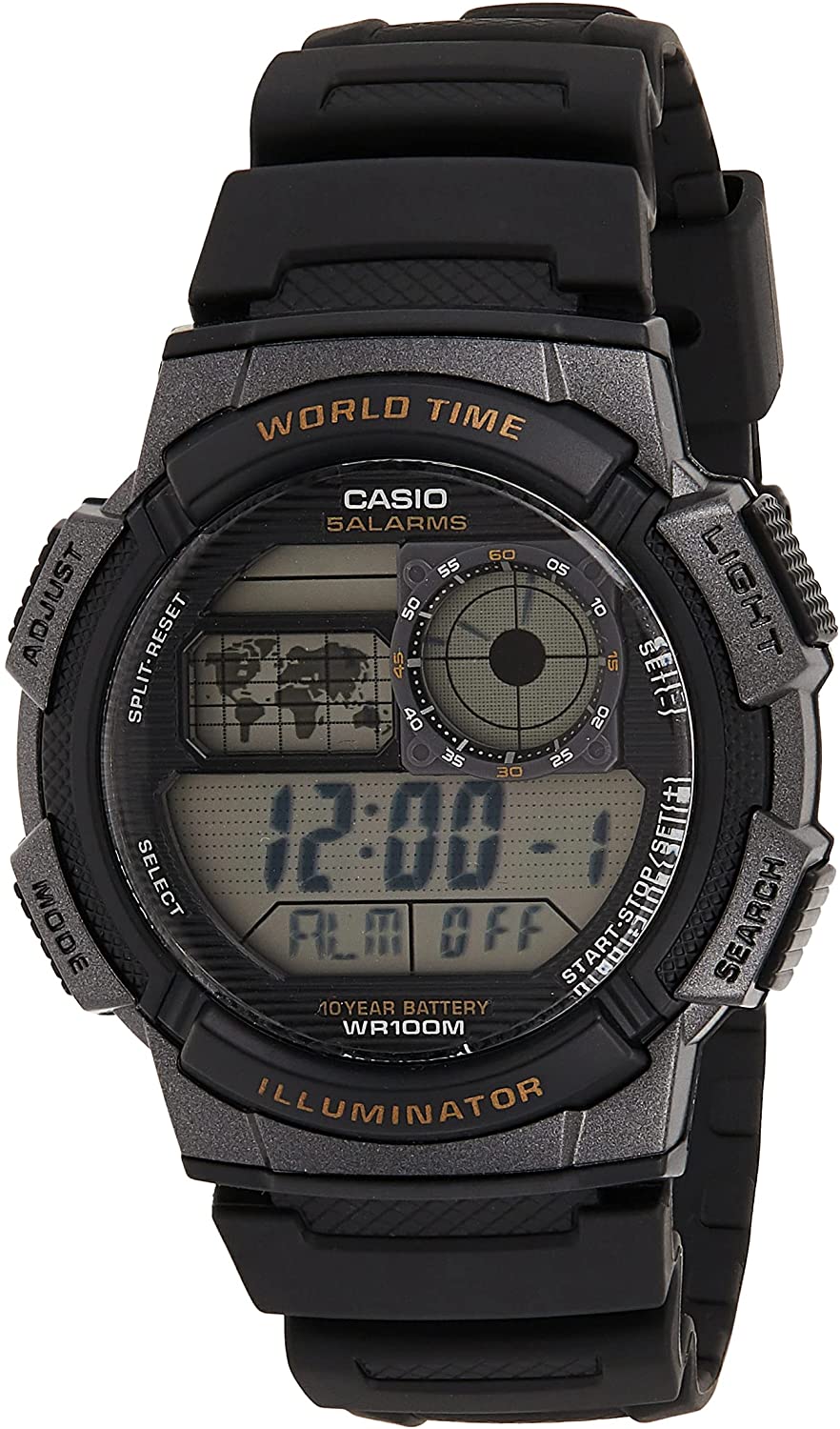 Casio Men's Sport Watch AE-1000W-1AVDF | Resin | Water-Resistant | Minimal | Quartz Movement | Lifestyle| Business | Scratch-resistant | Fashionable | Halabh.com