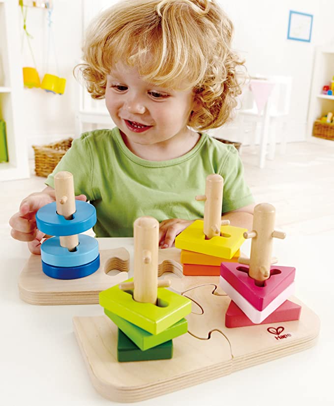 لعبة ألغاز خشبية الوتد من هيب كريتيف للأطفال الصغار