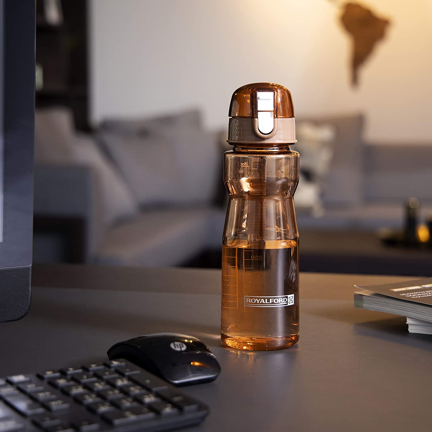 Royalford  Water Bottle 550 ML Coffee