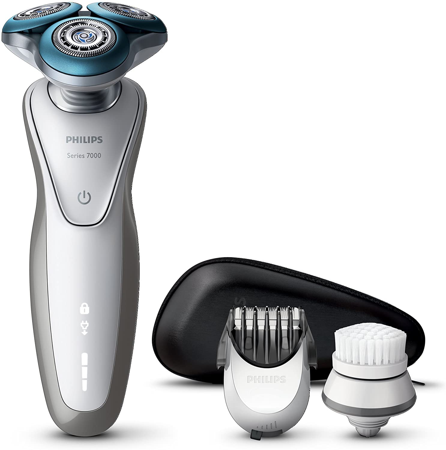 Philips S7530 Series 7000 Wet and Dry Men's Electric Shaver with Beard Trimmer and Exfoliation Brush