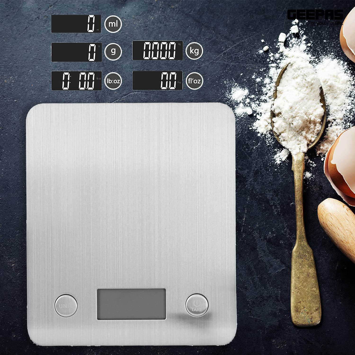 Geepas Digital Kitchen Scale White